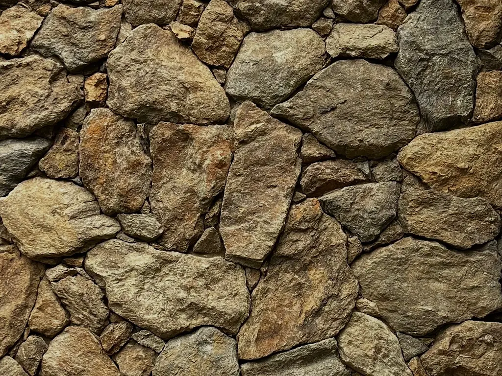 Detail kamenného obkladu z přírodního kamene